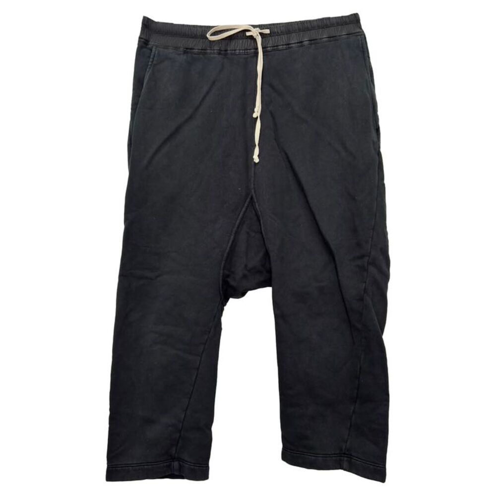 Rick Owens DRKSHDW Drawstring Pants in Black Cotton